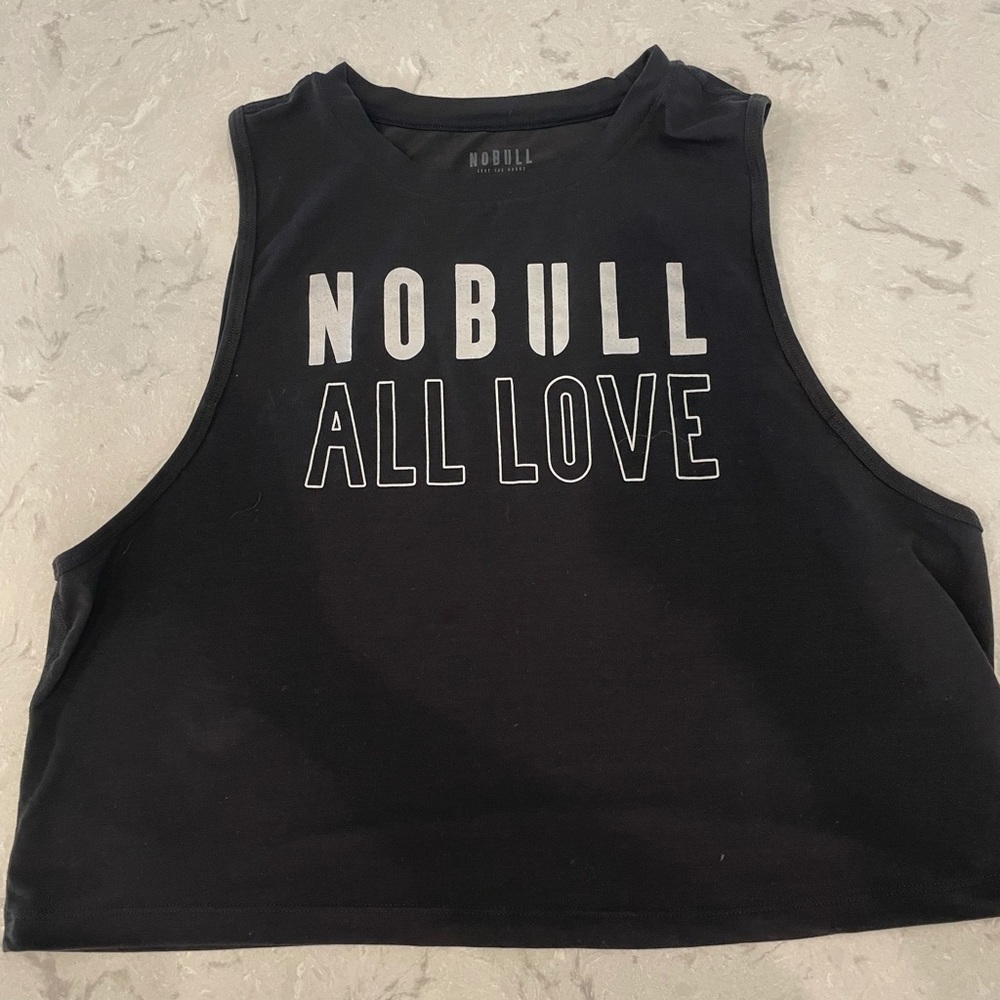 Black Nobull Cropped muscle tank
